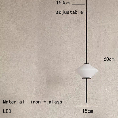 Art Deco White Glass Pendant Light With Gold Metal Wire - Decorbites