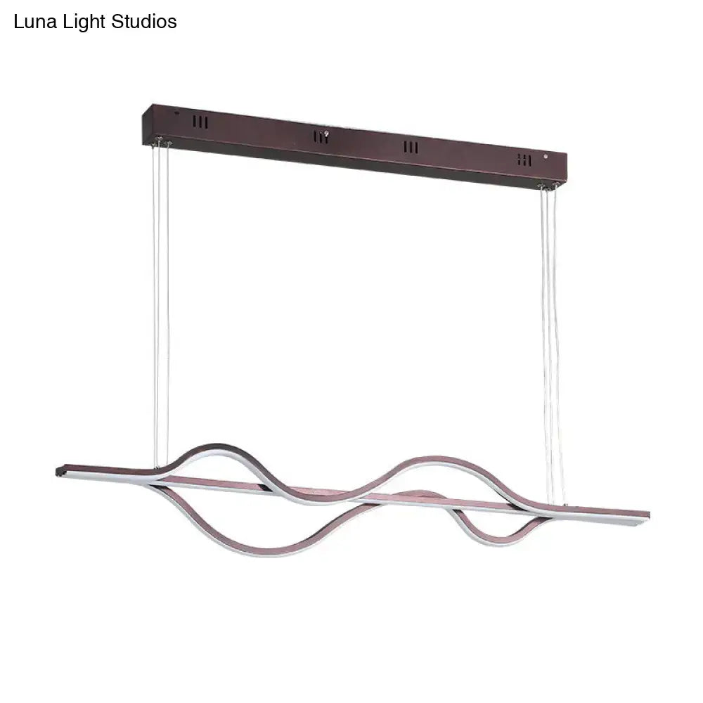 DecorBites artistic metal dining pendant light fixture with modern copper-toned metal and clear glass cords