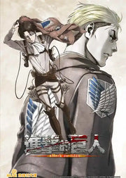 Decorbites™ attack on titan final season poster featuring stylized characters in brown uniform with blue wing insignia