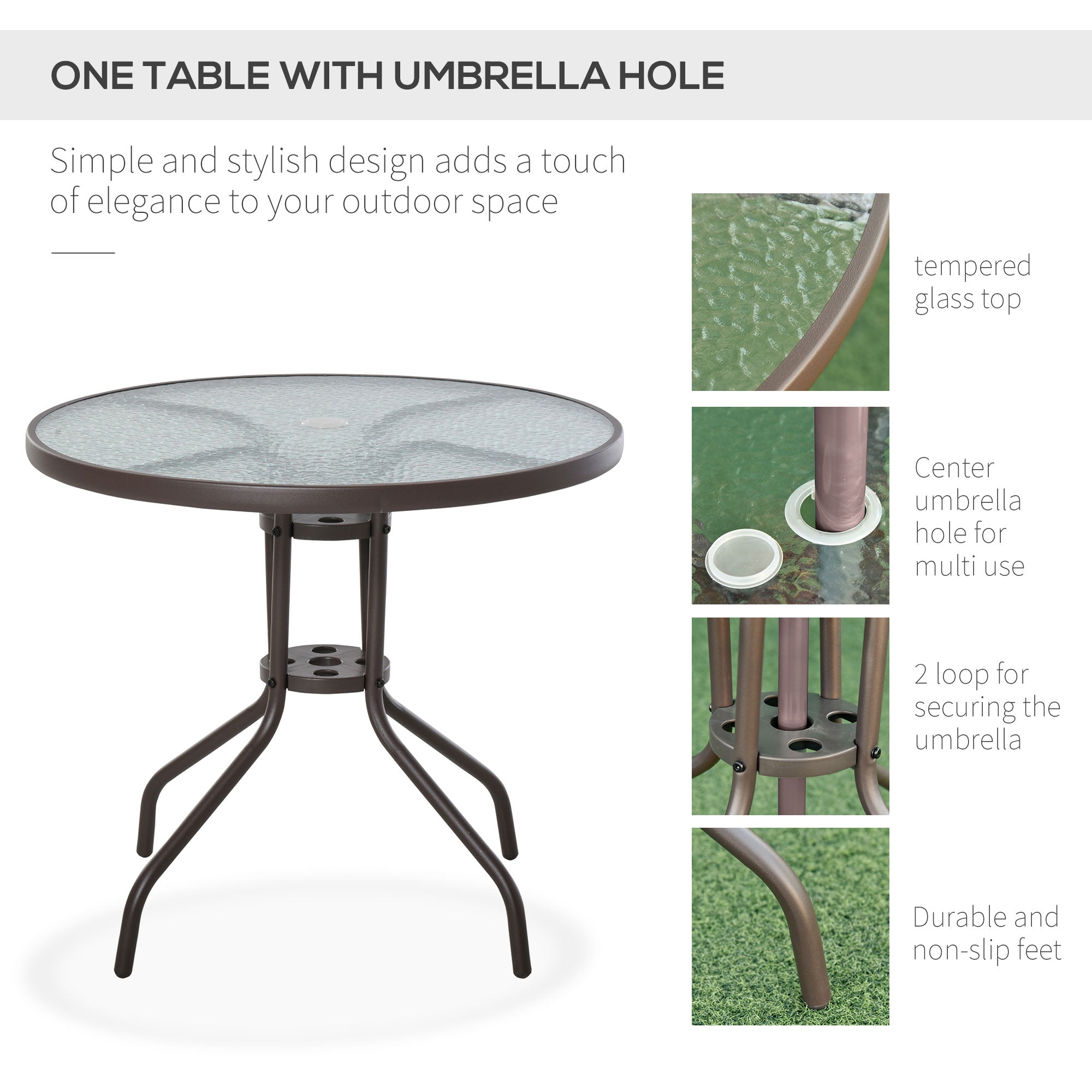 Beige Folding Dining Set