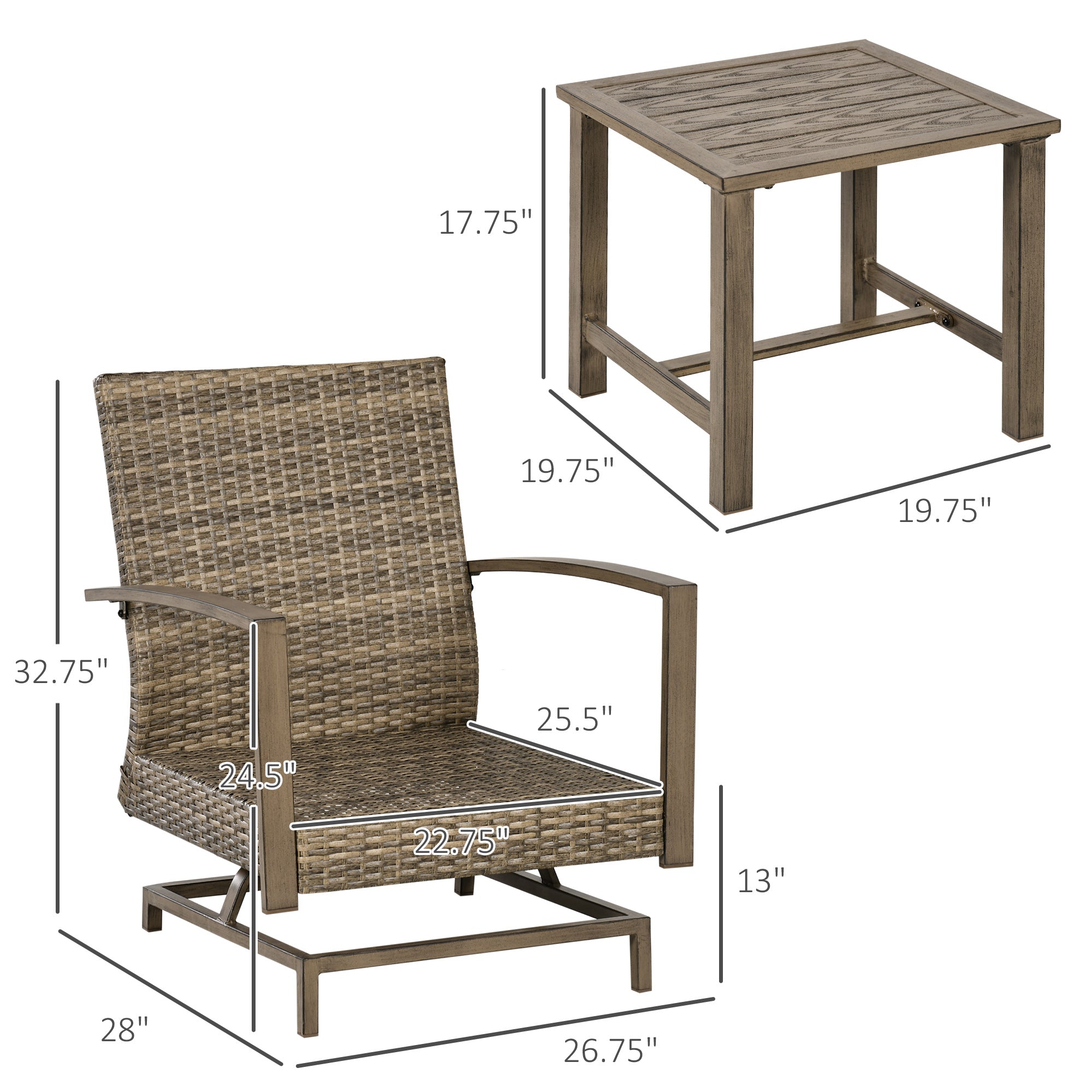 Rattan Bistro Set