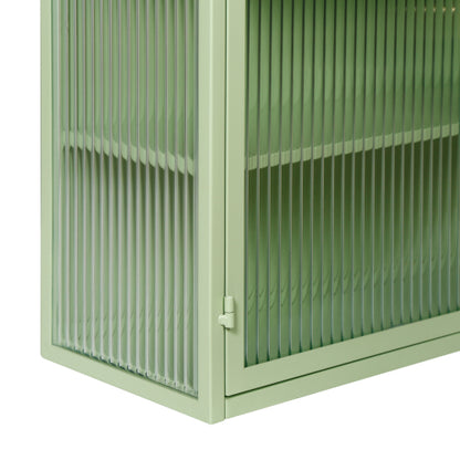 Modern Double Door Wall Cabinet With Glass Door With Three Levels Of Storage For Entrance Living Room, Bathroom, Dining Room, Mint Green Unavailable Platforms- Temu