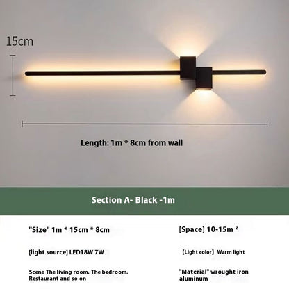 Line Wall Living Room Background Wall Bedroom Bedside Lamp