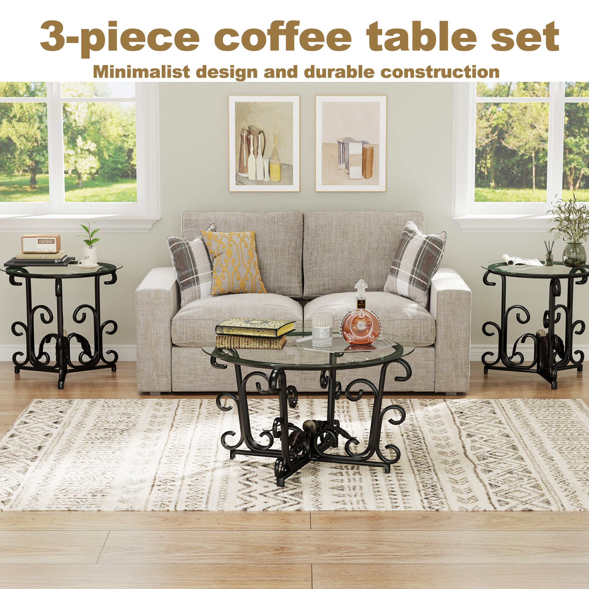 Compact Glass Coffee Table