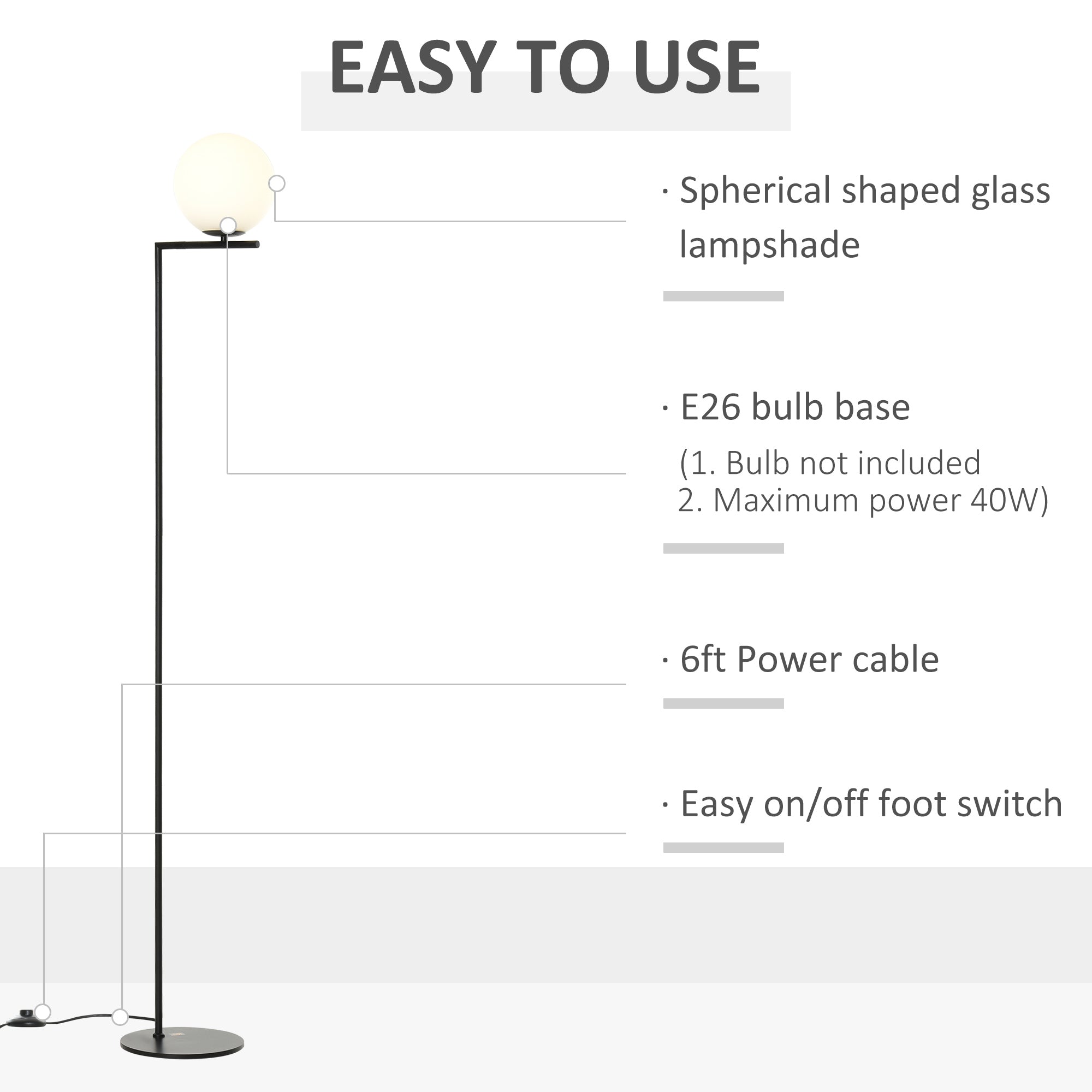 Modern Black Floor Lamp