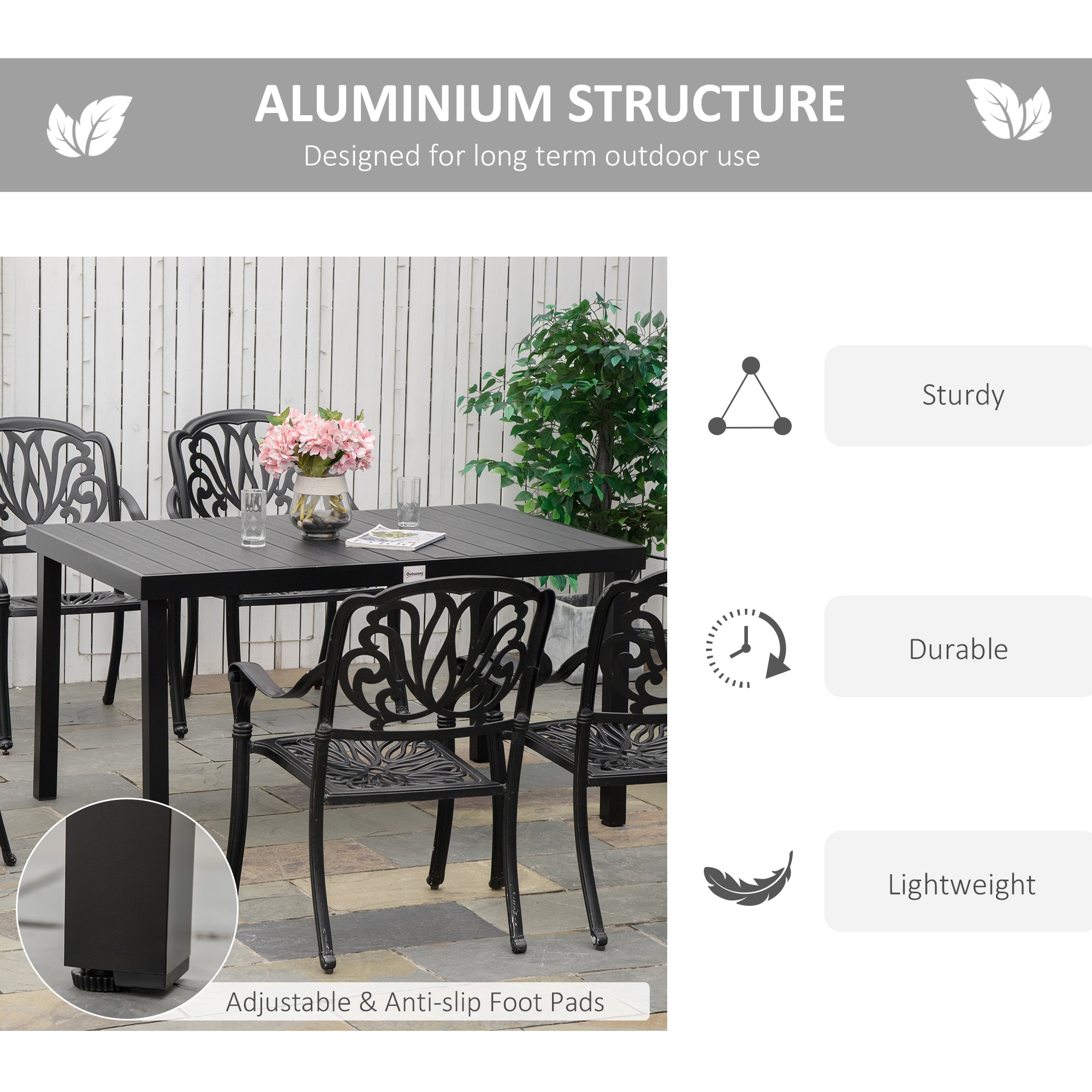 Aluminum Outdoor Dining Table