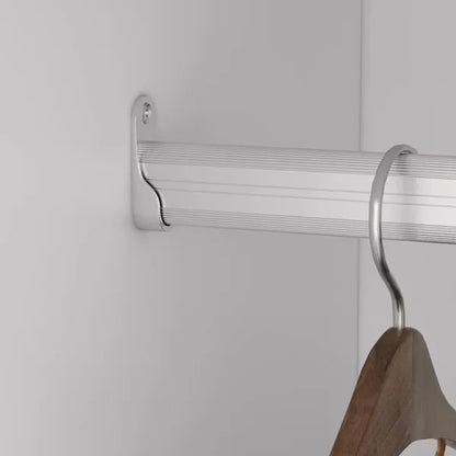 16"H Livelylodge Wooden Modular Closet Strorage :Closet Organizer Modern Open Wardrobe Closet System With Hanging Rod And Shelves For Bathroom White Finish For All Ages