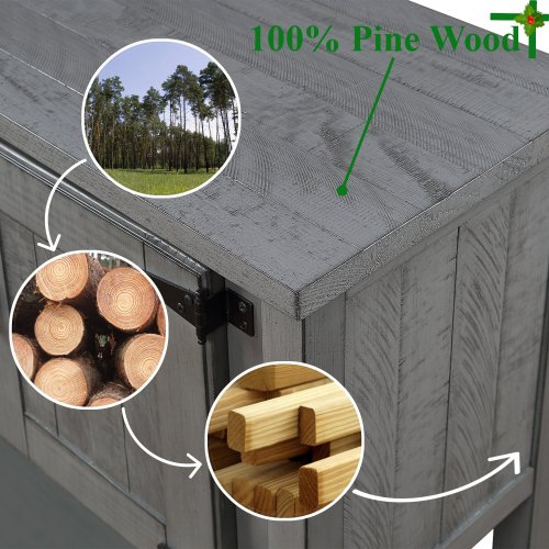 48-inch Solid Wood Sideboard Console Table