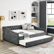 Grey Upholstered Sofa Bed