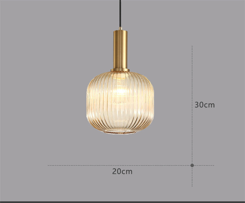 Bedroom Bedside Simple Bar Glass Chandelier Retro Lamps