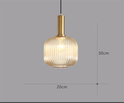 Bedroom Bedside Simple Bar Glass Chandelier Retro Lamps