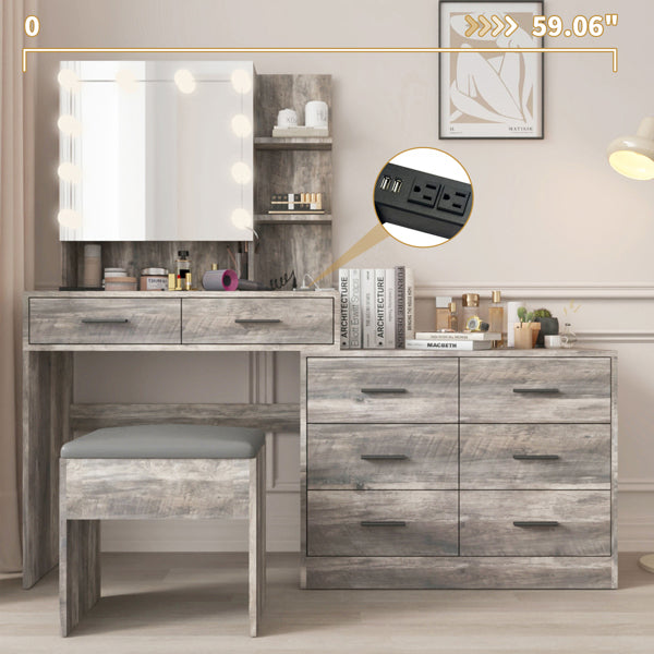 Space-Saving Vanity Dresser