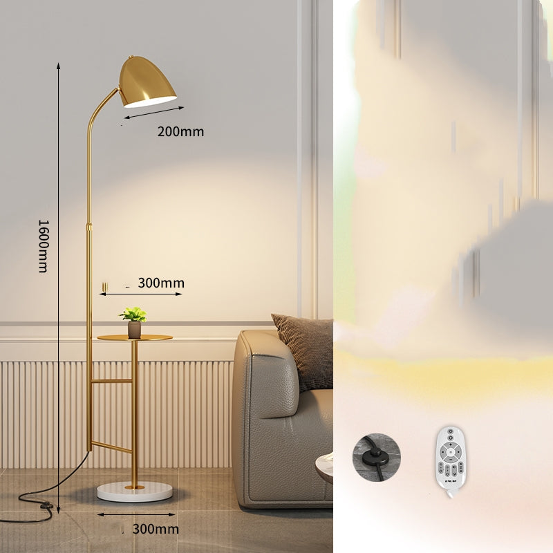 Black Marble Floor Lamp With Wireless Charging