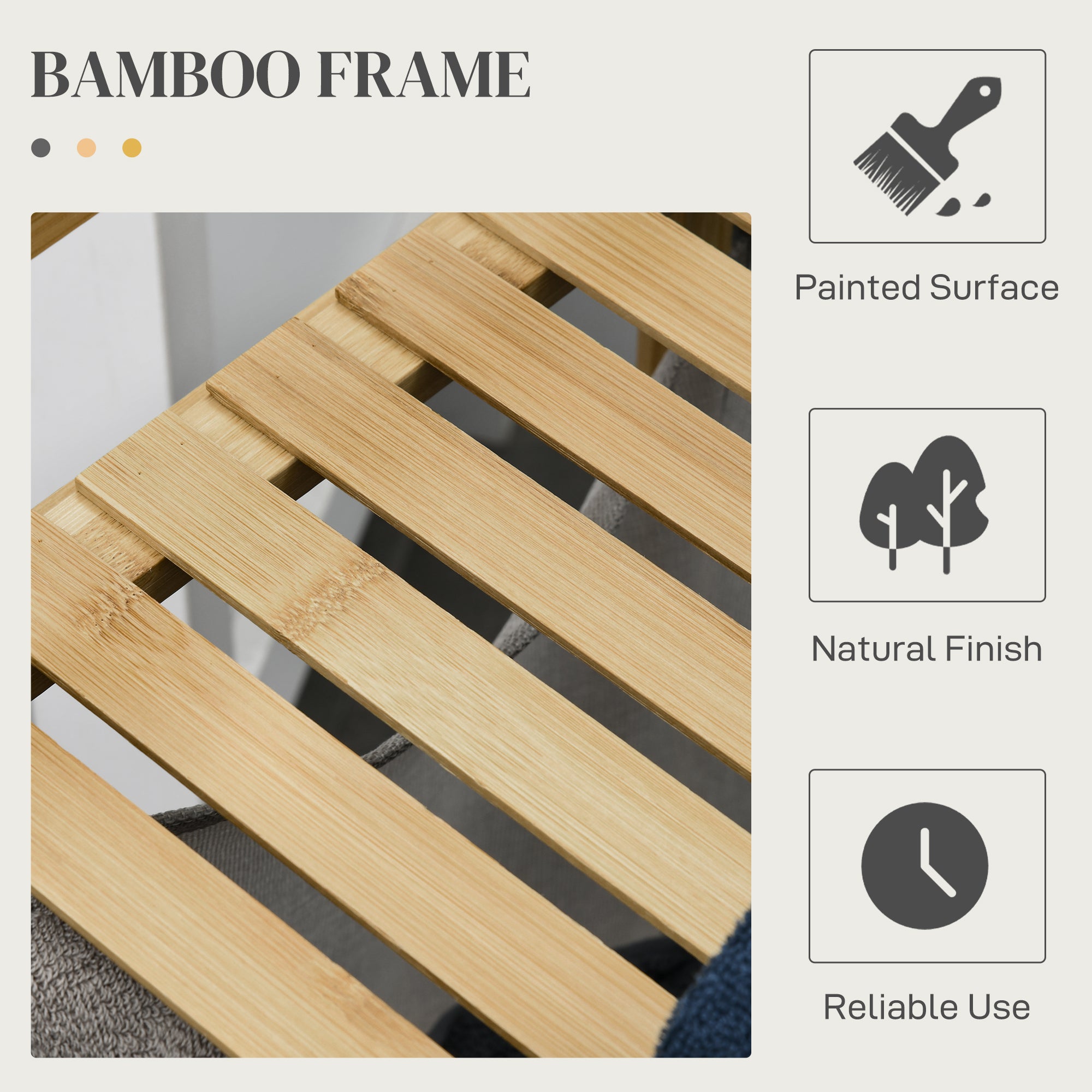 Bamboo Double Laundry Hamper