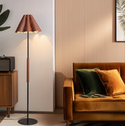 Leather Contemporary Floor Lamp