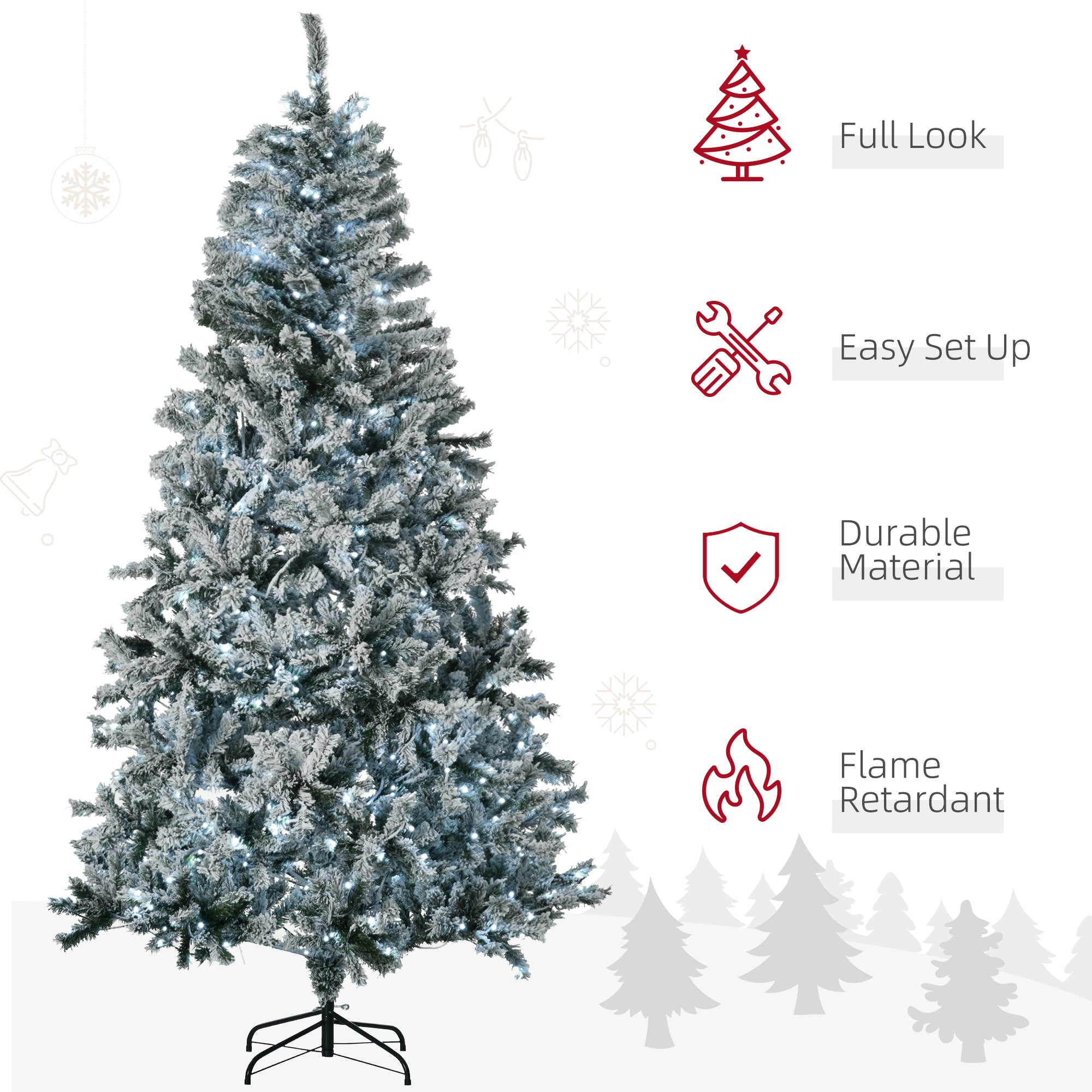 Flocked LED Christmas Tree