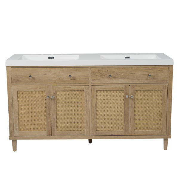 Wood Double Sink Vanity