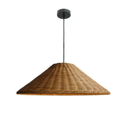 Bamboo Woven Rattan Vintage Wabi Sabi Style Pendant Light