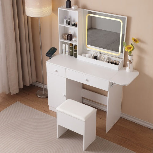White Modern Vanity Desk