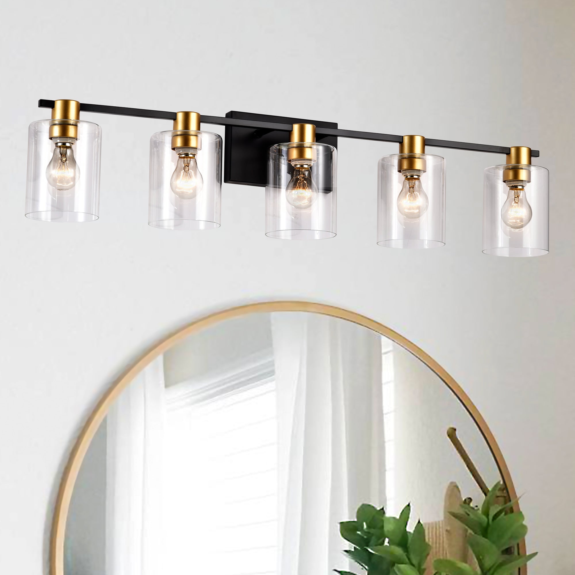 Black Vintage Glass Light