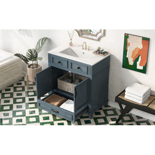 Blue Vanity Ceramic Sink