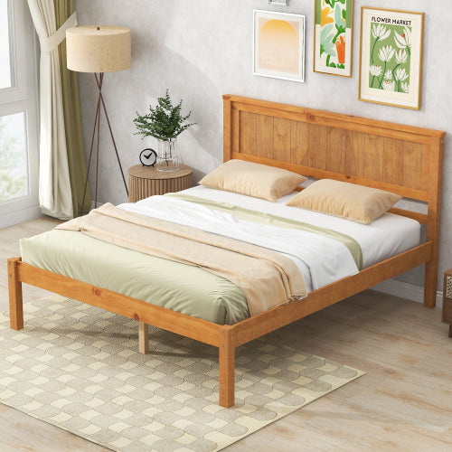 Oak Wood Platform Bed