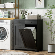 White Double Hamper Cabinet