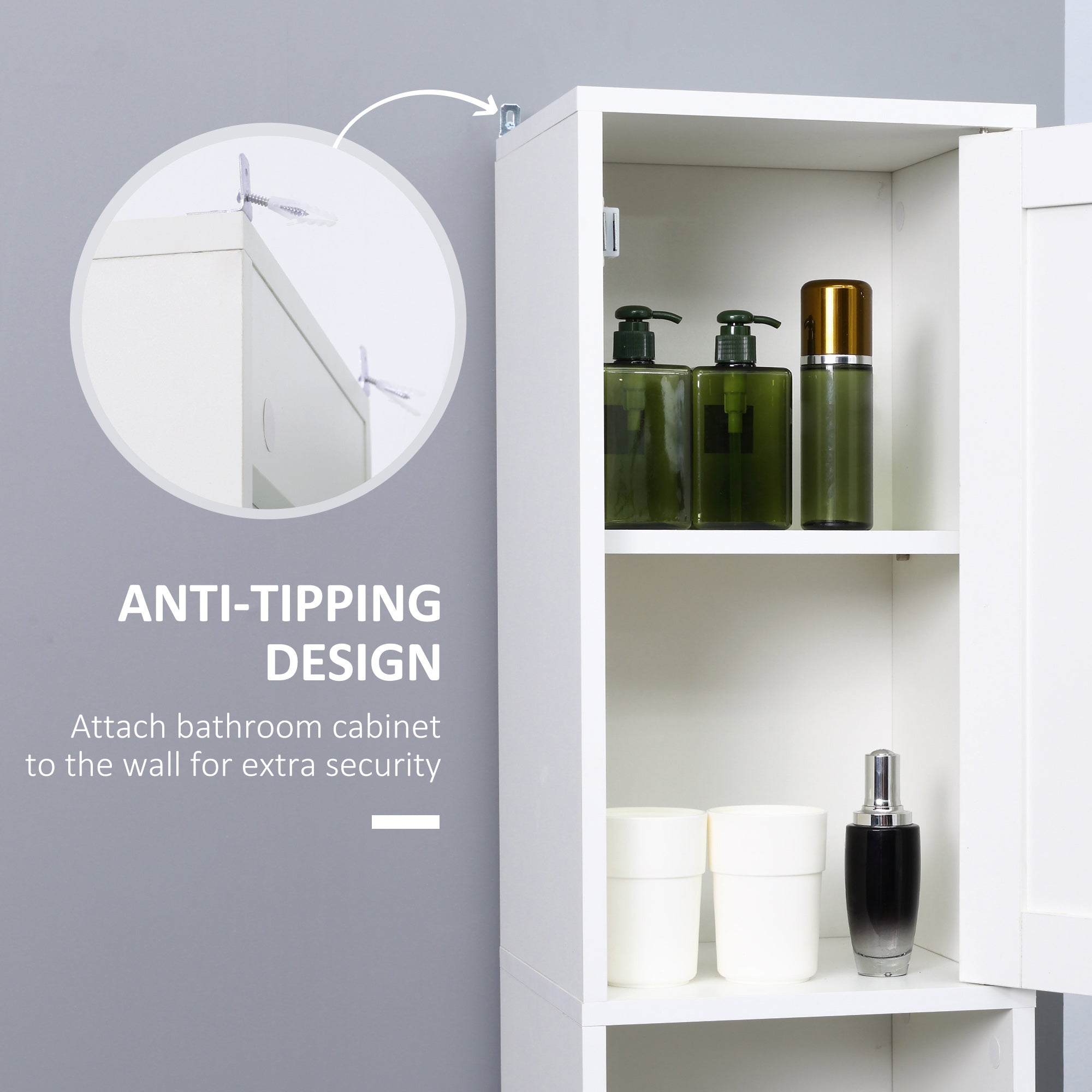Mirrored Tall Storage Cabinet