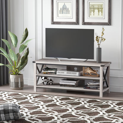 Ample Storage TV Stand with 2 Cable Management Hole