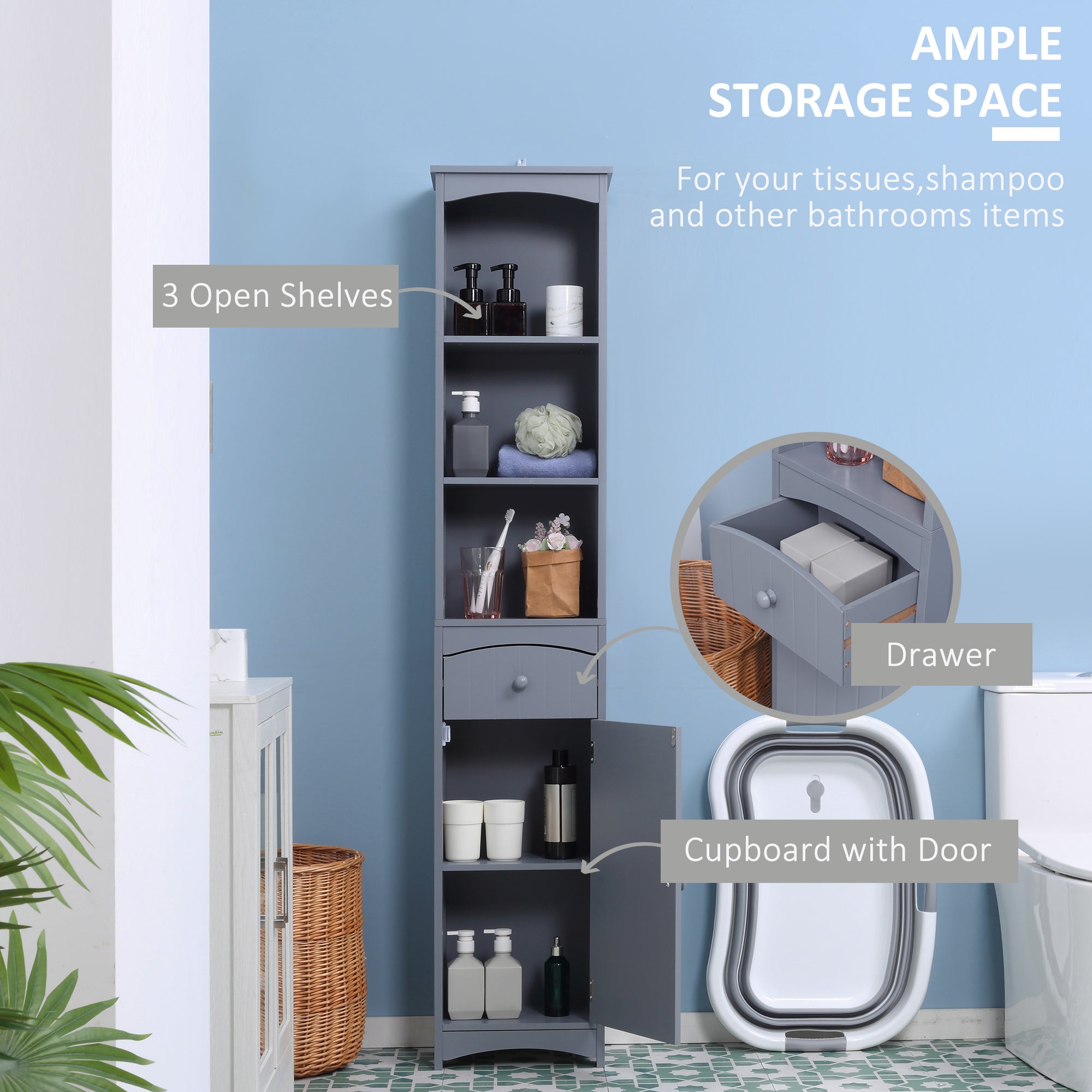 Sleek White Storage Cabinet