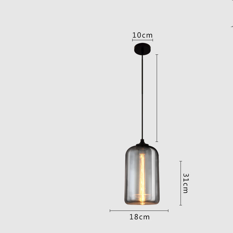 Glass Single Head Chandelier