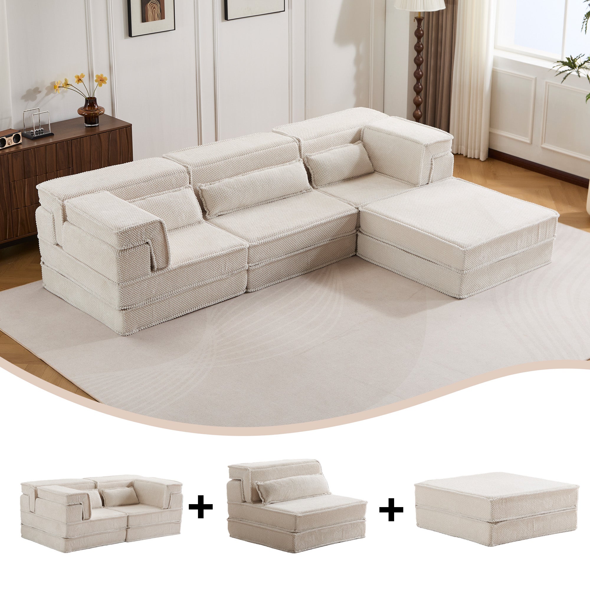 White Modular Sofa