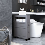 White Narrow Storage Cabinet