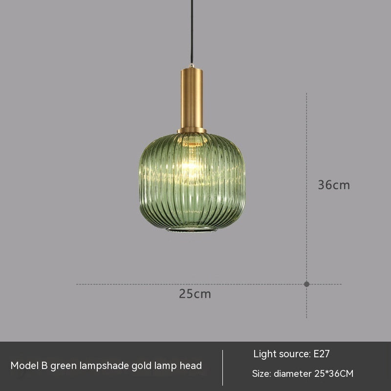 Green Glass Lantern Chandelier