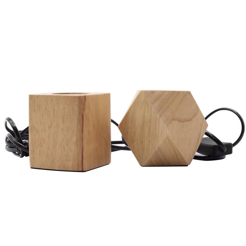 Wooden Retro Lamp Holder