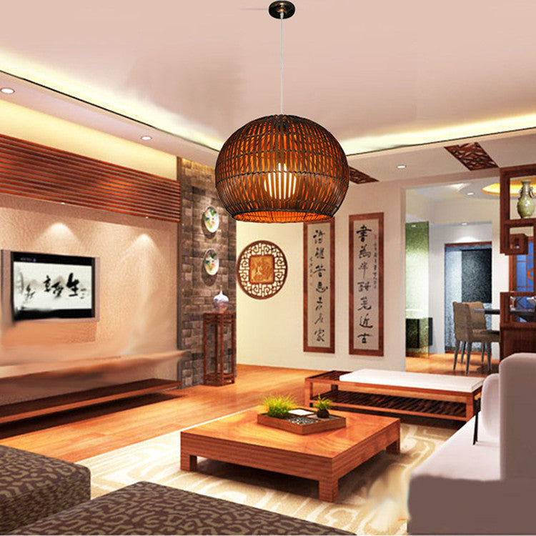 Rattan Bamboo Chandelier