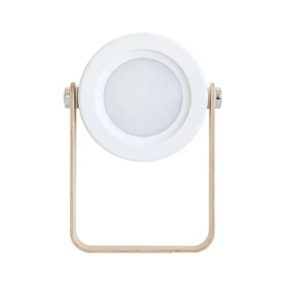 Battery-operated wall sconce lantern with a white LED light, gold-toned metal frame, and silver mounting hardware