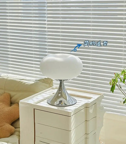 Bauhaus green glass table lamp with white globe shade and chrome base for living room decorbites glass table lamp