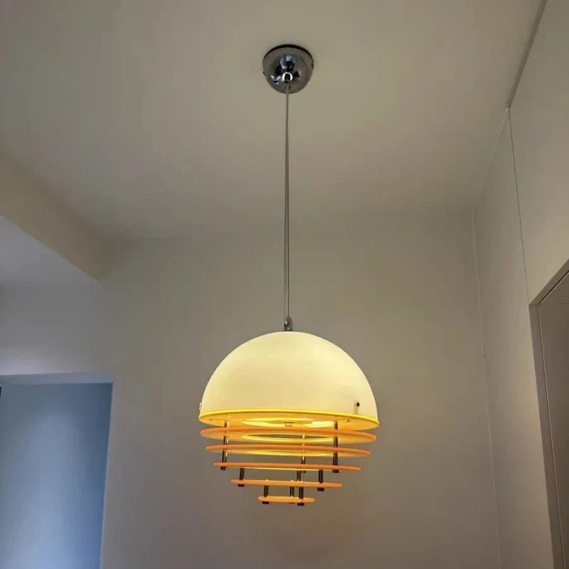 Bauhaus Sunset Orange Acrylic Pendant Light - Decorbites