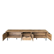 Wood TV Stand Stylish Storage Living Room