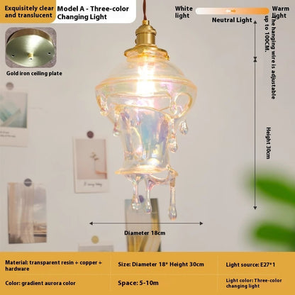 Melting Candle Water Drop Retro Restaurant Chandelier Personality Art