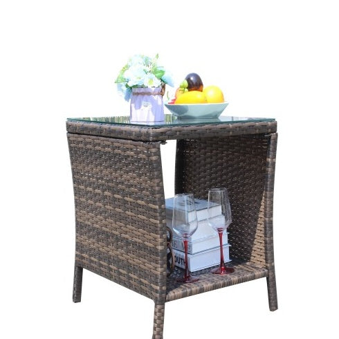 Brown Rattan Coffee Table