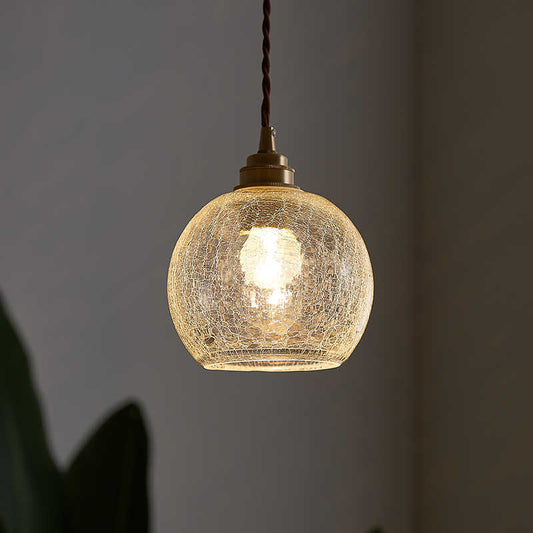 Retro Simple Brass Glass Ball Chandelier