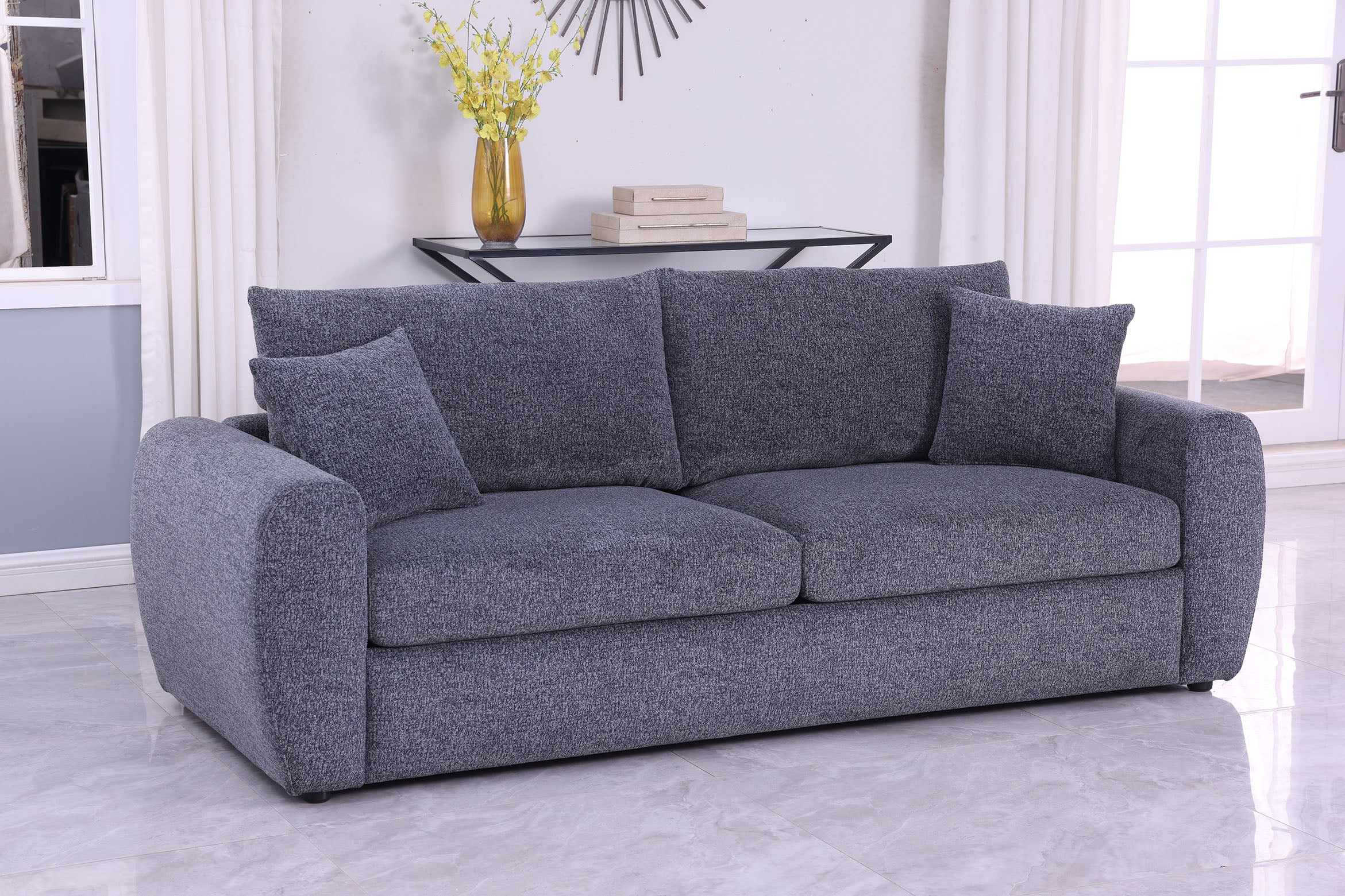 Gray Chenille Sofa