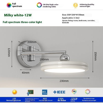 Cream Wind Bedside Wall Lamp Bedroom