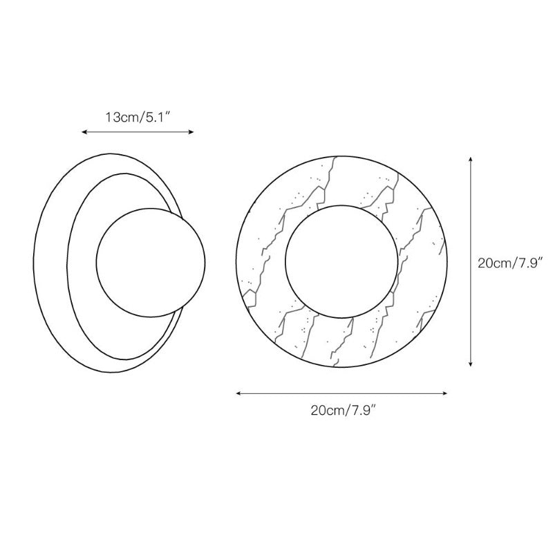 Natural Marble Wall Lamp