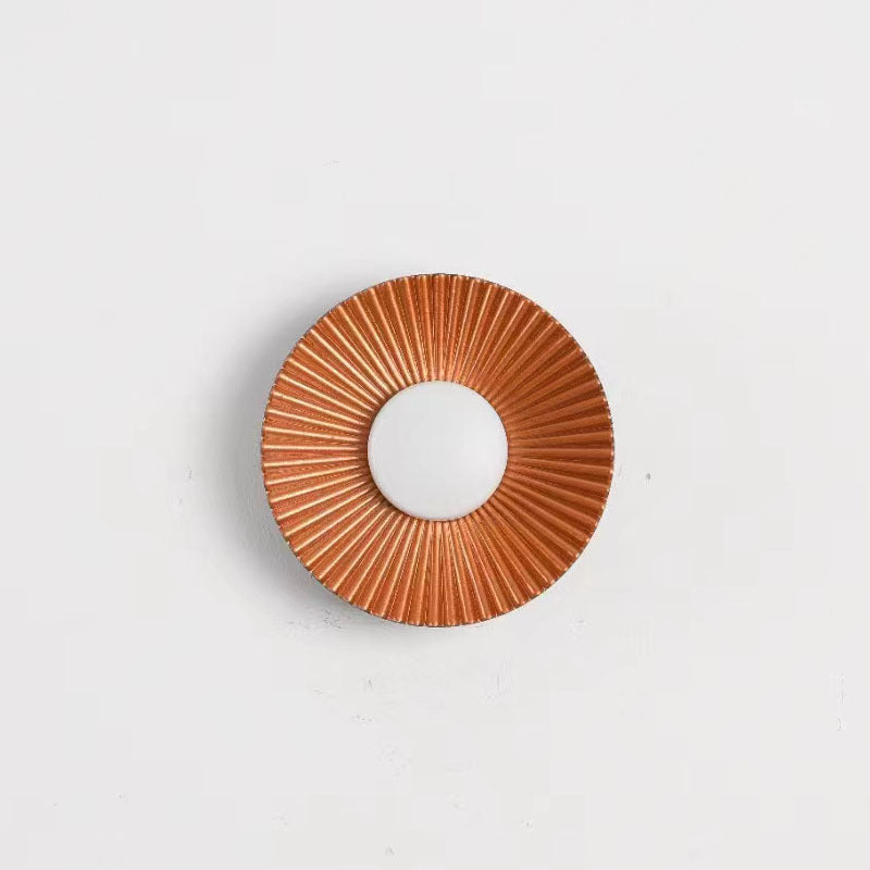 Round Wall Lamp Bedroom Bedside Living Room Wall Light Bulb