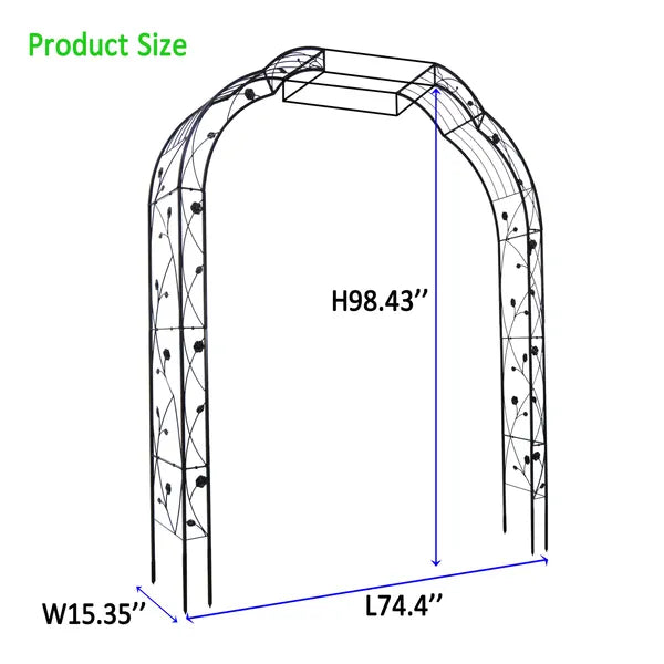 Tall Metal Garden Arbor