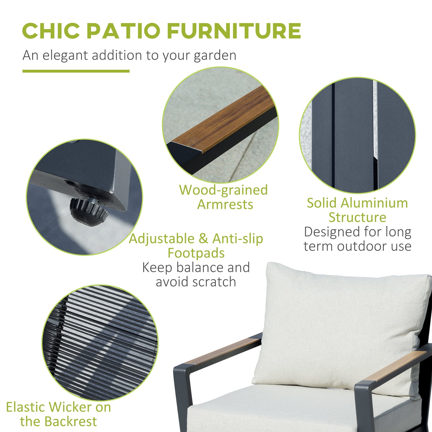 4 Piece Patio Furniture Set