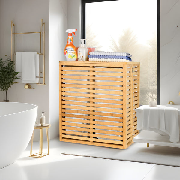 Bamboo Foldable Laundry Basket